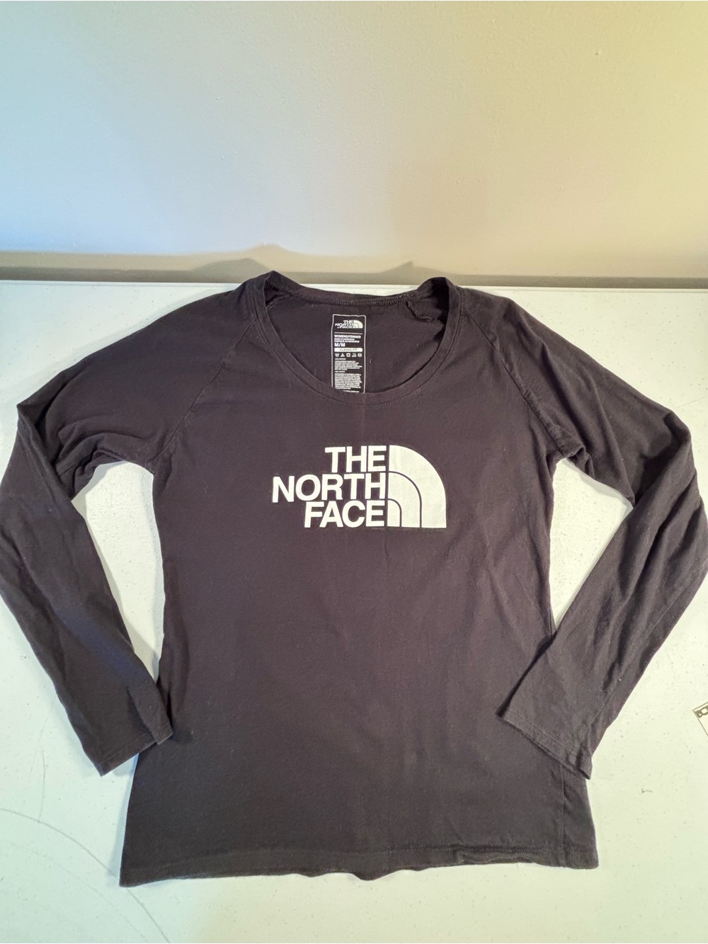 The North Face Women's Black Long-Sleeve Logo Shirt